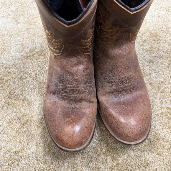 Dingo Leather Western Cowboy Boots Women’s 9 Brown Distressed Embroidered - Picture 13 of 15